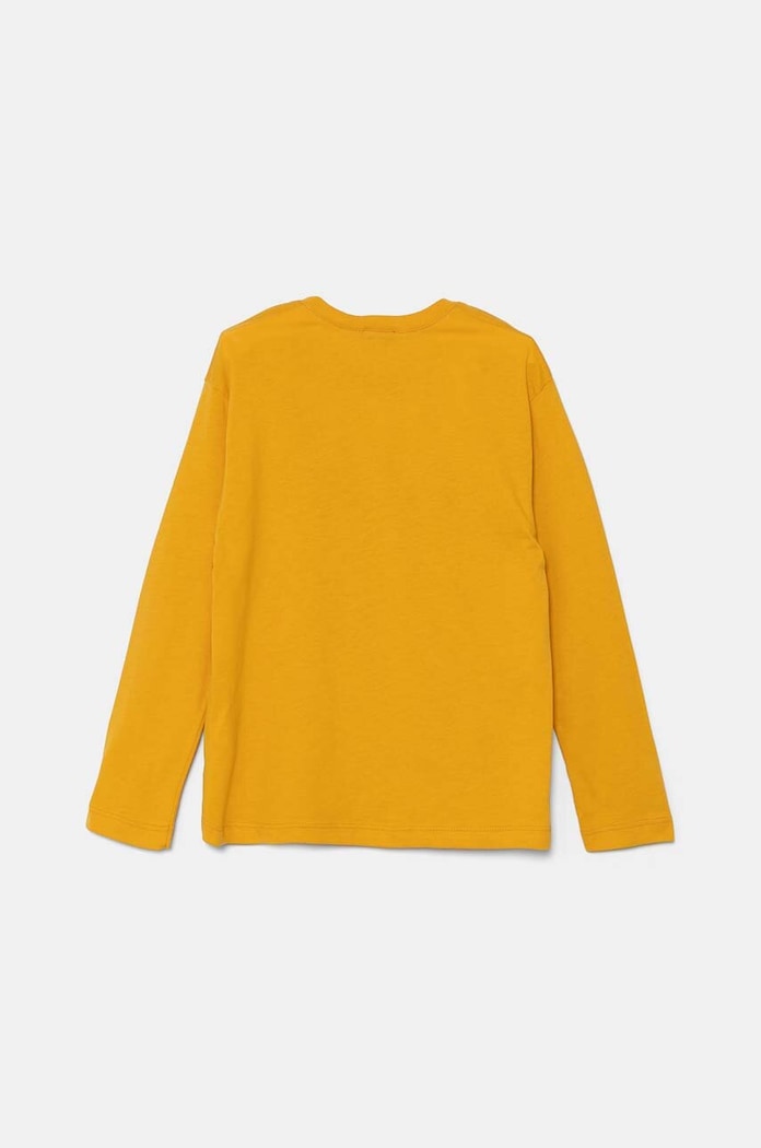 United Colors of Benetton longsleeve bawełniany dziecięcy 3I1XG10F2.P.Seasonal żółty AW24