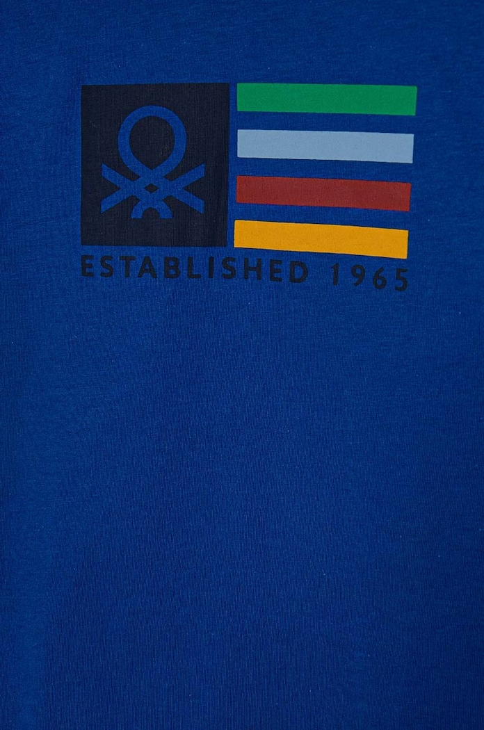 Chłopiec United Colors of Benetton longsleeve bawełniany dziecięcy 3I1XG10F2.P.Seasonal niebieski