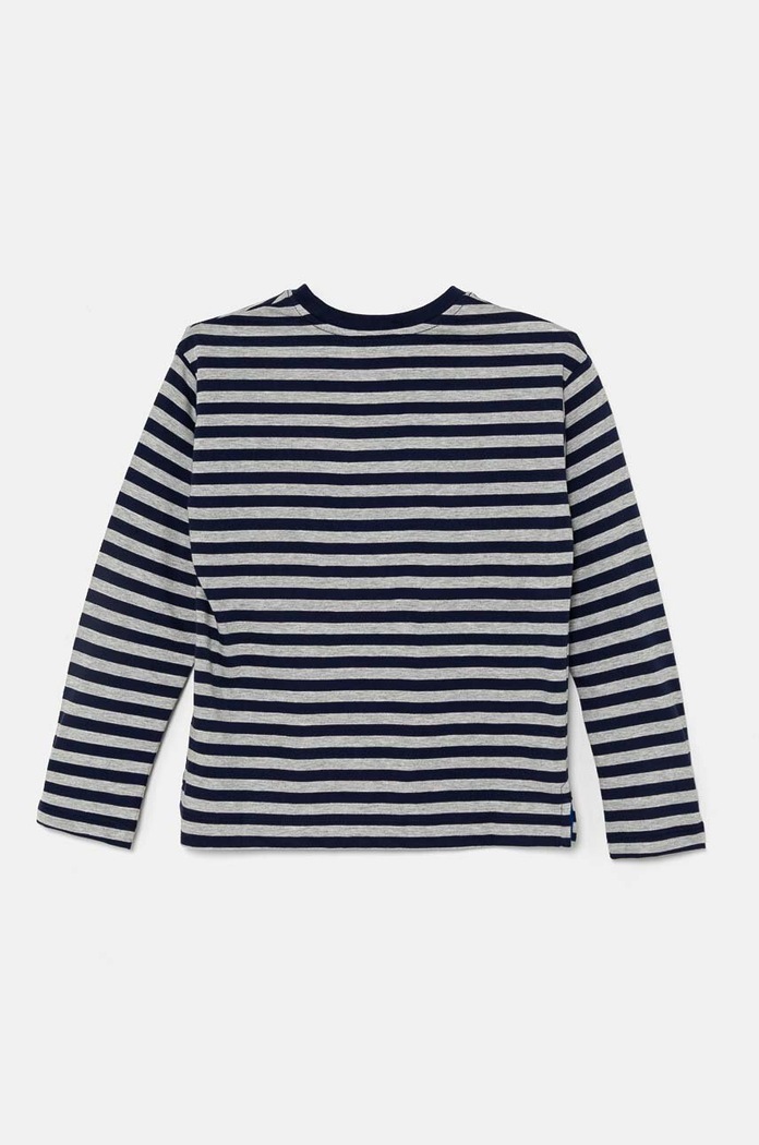 United Colors of Benetton longsleeve bawełniany dziecięcy 3GZ3C10JW.G.Seasonal granatowy AW24