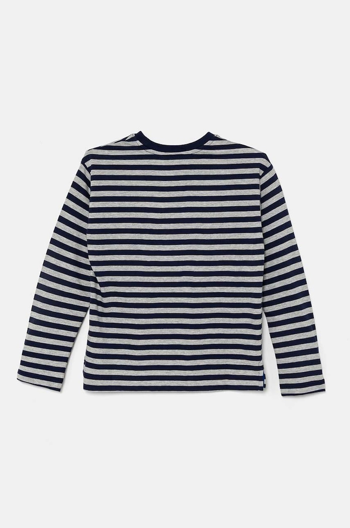 United Colors of Benetton longsleeve bawełniany dziecięcy 3GZ3C10JW.G.Seasonal granatowy AW24