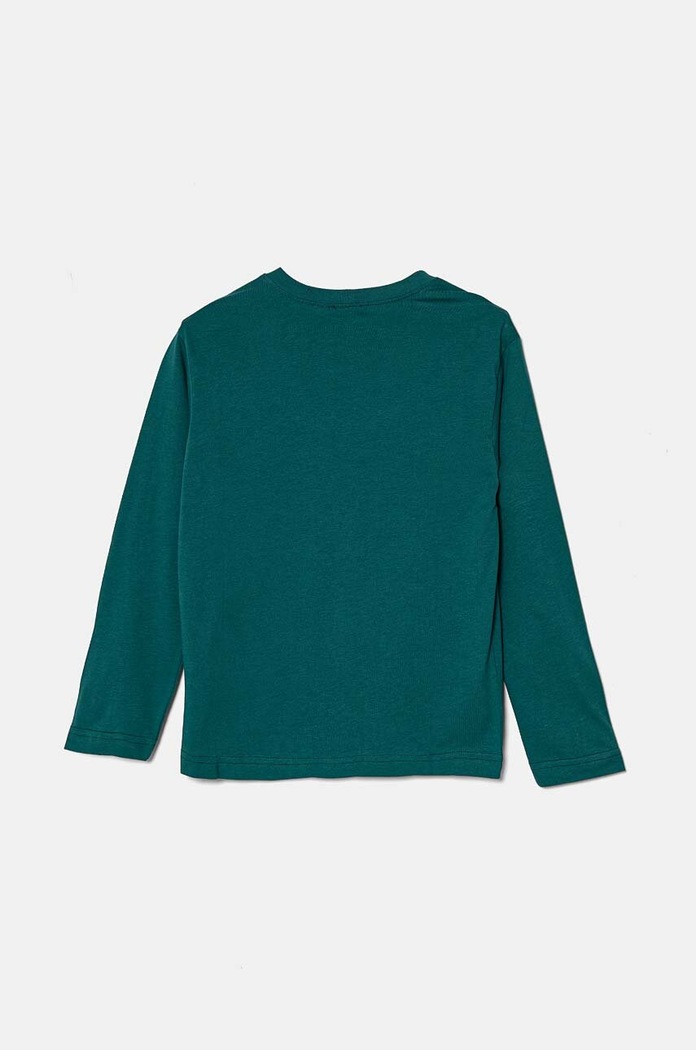 United Colors of Benetton Longsleeve bawełniany dziecięcy 3096C10LF.G.Seasonal zielony AW24
