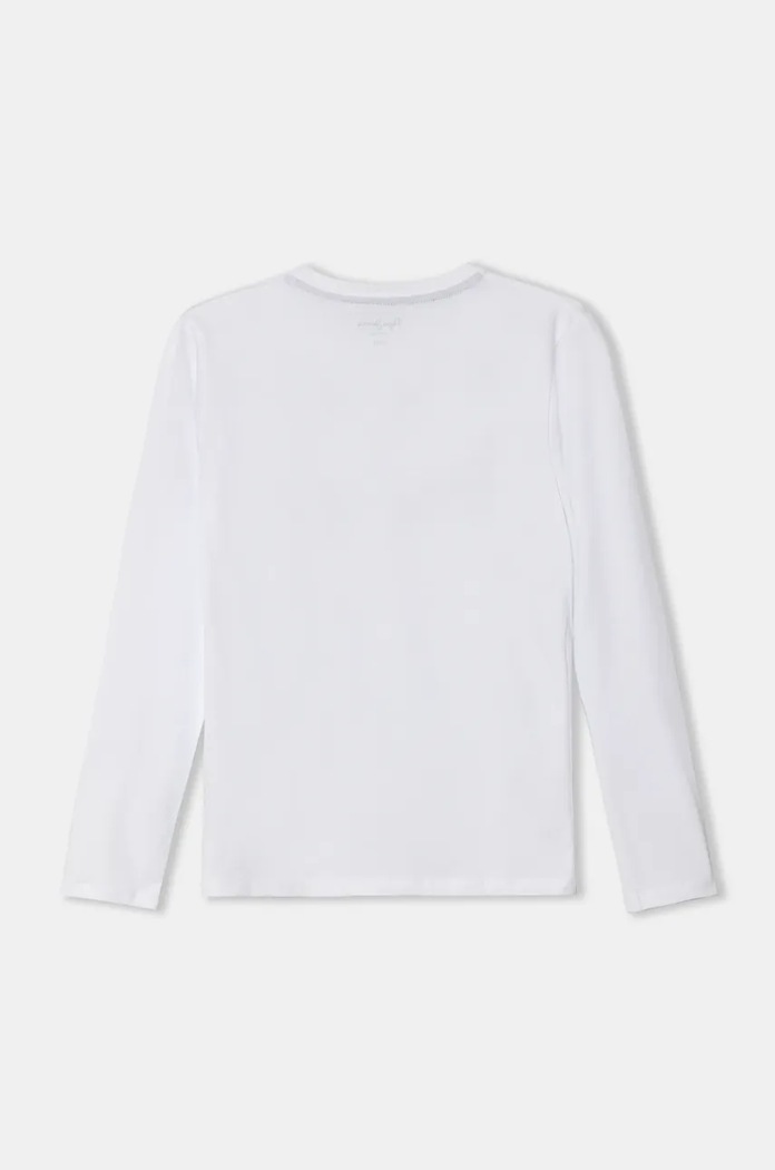 Pepe Jeans longsleeve bawełniany dziecięcy CLAG LS PB503916 biały AW24