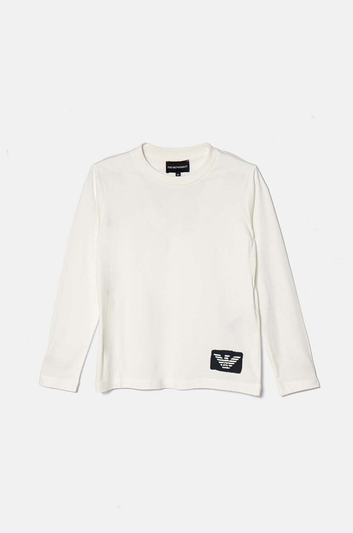 Emporio Armani longsleeve bawełniany dziecięcy 6D4DJ4.4J54Z granatowy AW24