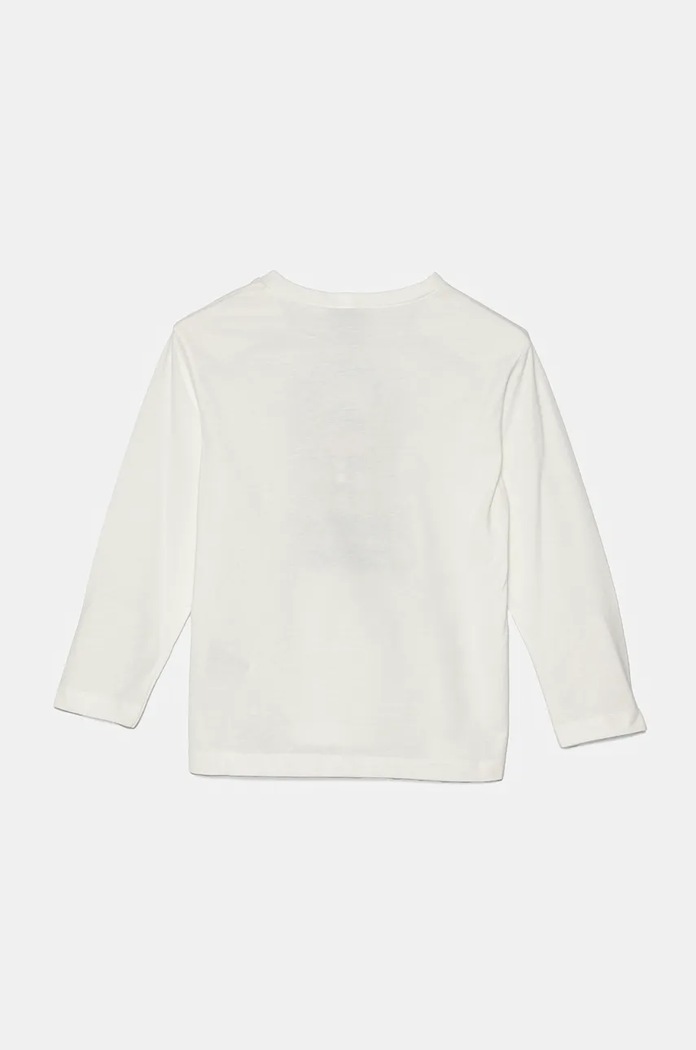 Dječja pamučna majica dugih rukava United Colors of Benetton 3ATNG10H9.P.Seasonal bijela AW24