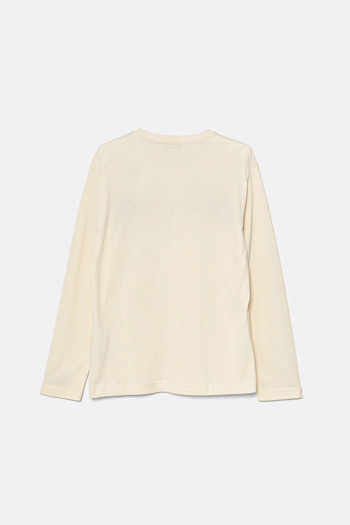 Dětské bavlněné tričko s dlouhým rukávem United Colors of Benetton 3ATNC10KQ.G.Seasonal béžová AW24