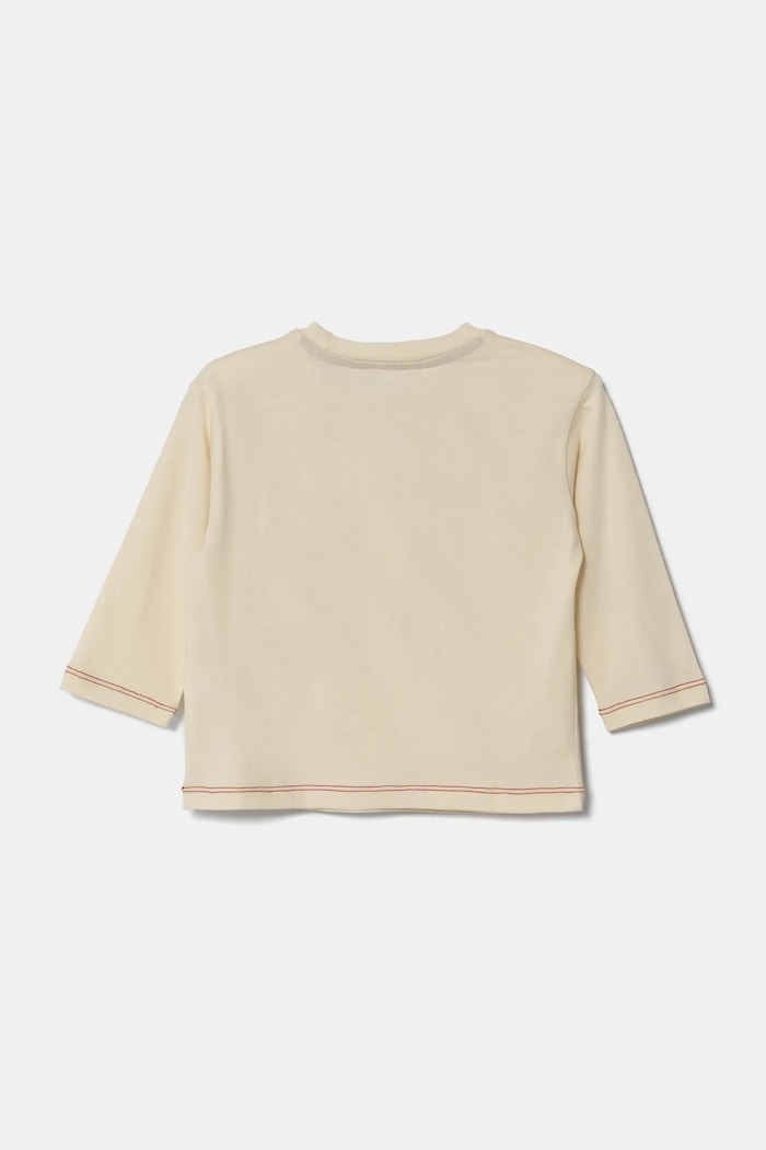 United Colors of Benetton longsleeve bawełniany dziecięcy 3EG9G10GJ.P.Seasonal beżowy AW24