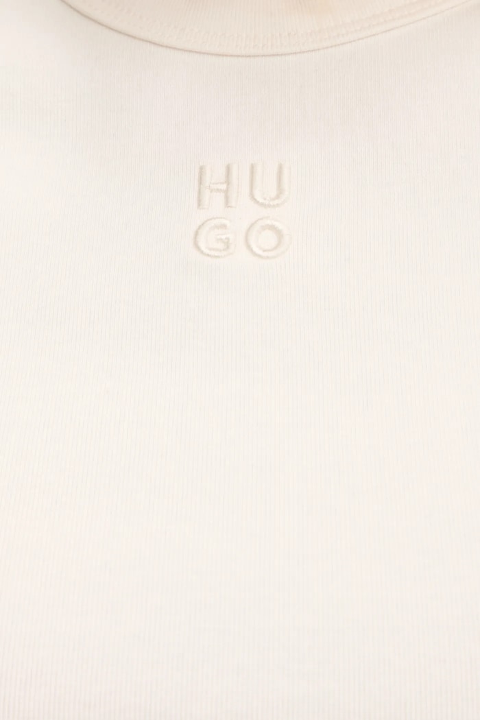 Лонгслів HUGO Dafilomena_3 50518378 бежевий