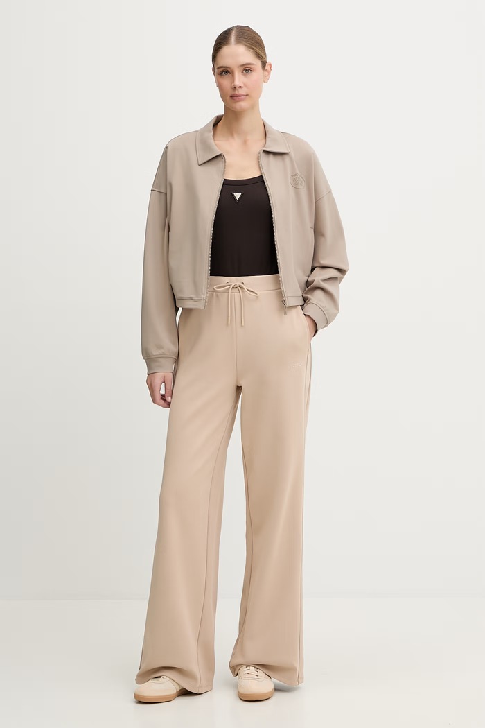 Guess body pentru femei din bumbac cu elastan COLETTE V4YP07.J1314 maro SS26