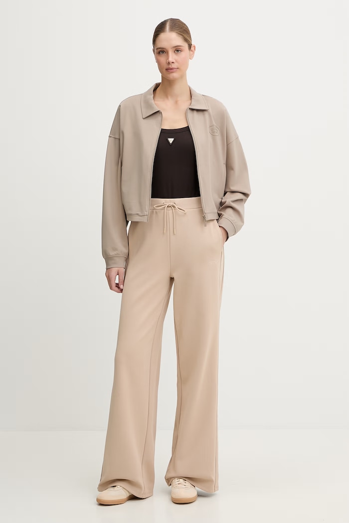 Guess body pentru femei din bumbac cu elastan COLETTE V4YP07.J1314 maro SS26