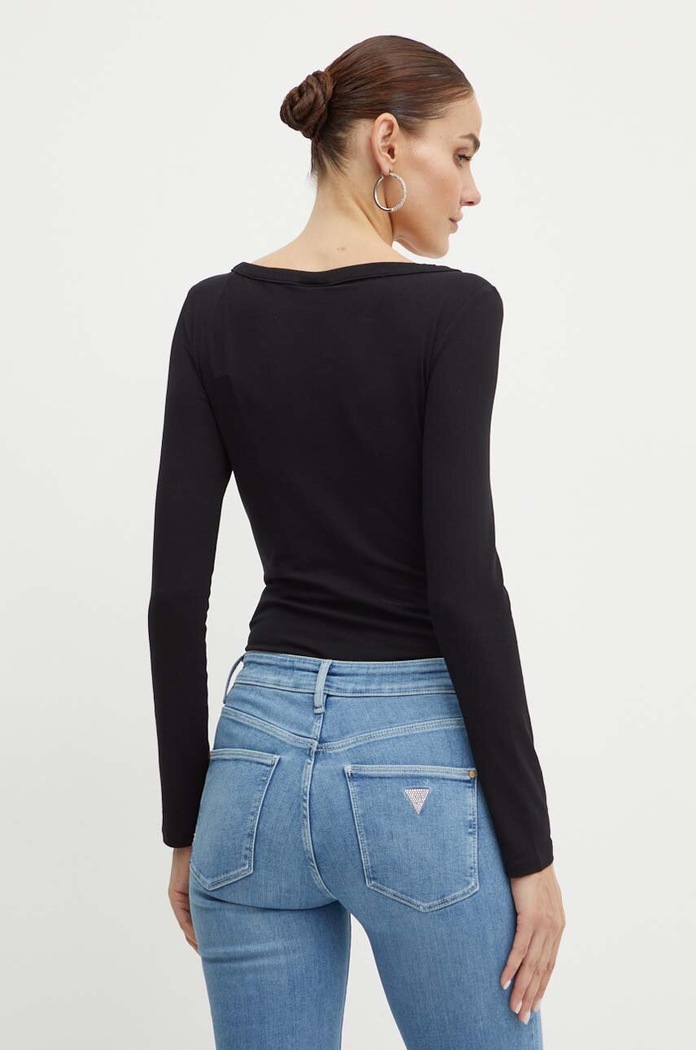 Odzież Guess body damskie bawełniane z elastanem COLETTE V4YP07.J1314 czarny