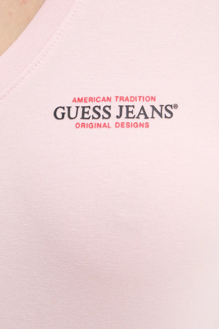 Tričko s dlouhým rukávem Guess Jeans W4YI21.J1314 růžová