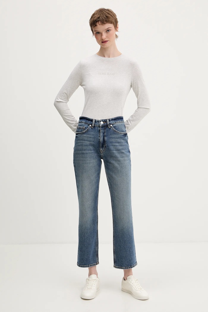 Guess Jeans hosszú ujjú W4YI22.J1314 szürke SS26