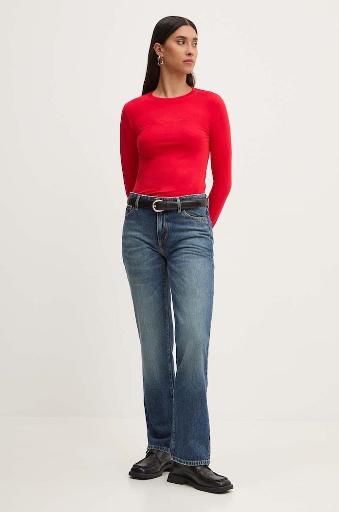 Longsleeve Guess Jeans W4YI22.J1314 κόκκινο SS26