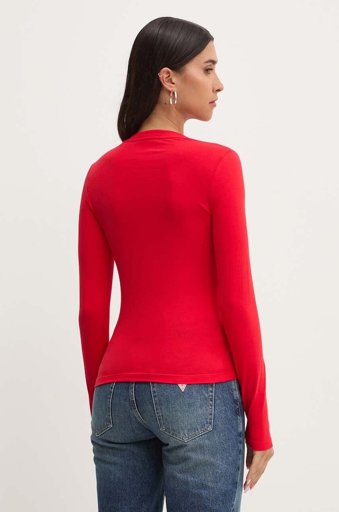Ρούχα Longsleeve Guess Jeans W4YI22.J1314 κόκκινο