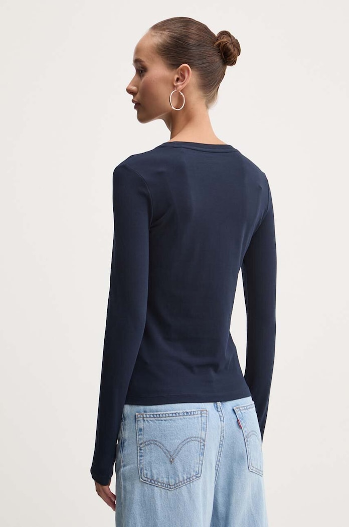 Odzież Guess Jeans longsleeve W4YI22.J1314 granatowy