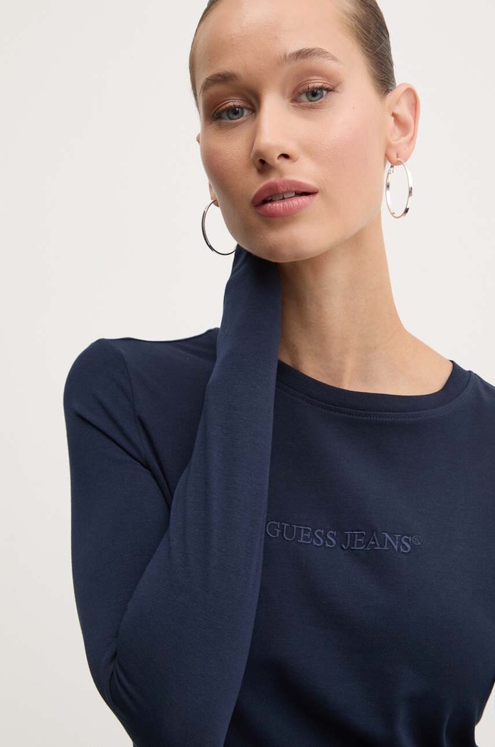 Guess Jeans longsleeve granatowy W4YI22.J1314