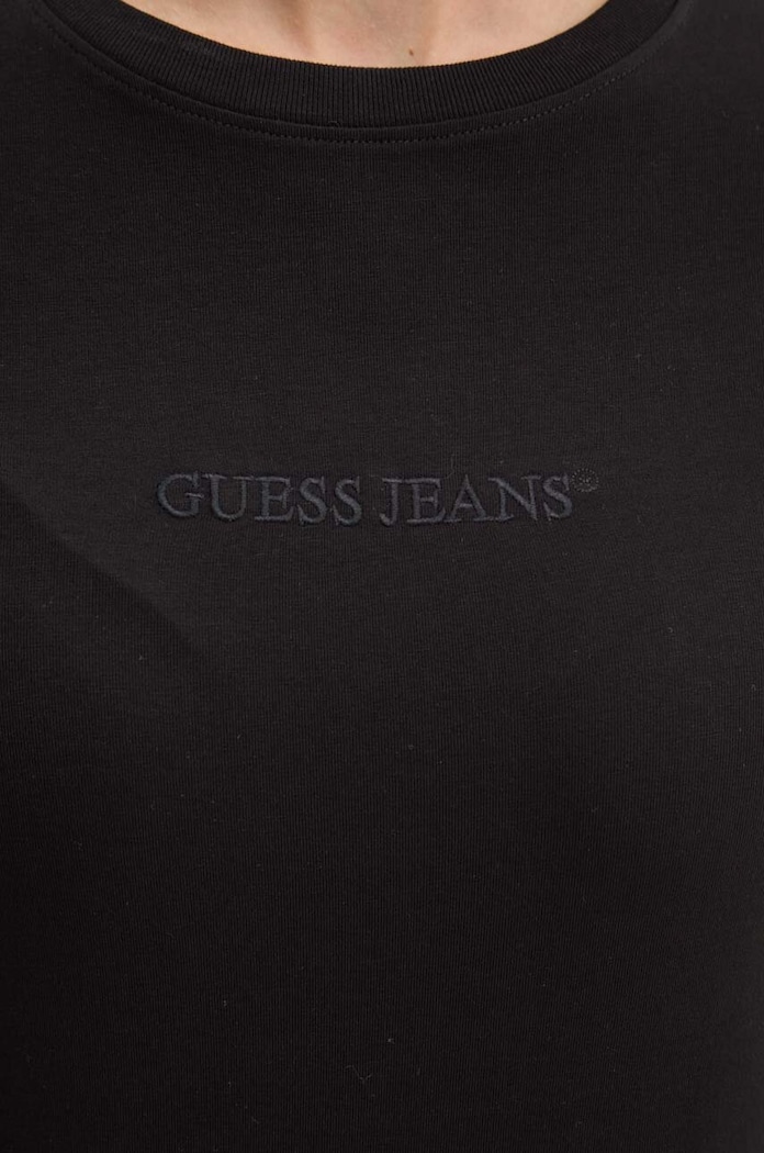 Tričko s dlhým rukávom Guess Jeans W4YI22.J1314 čierna