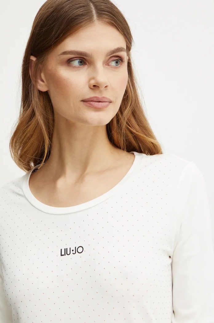 Блуза с дълги ръкави Liu Jo бежов TF4210.J0088