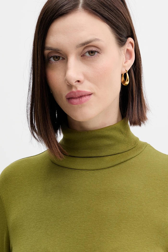 United Colors of Benetton longsleeve bawełniany zielony 3GA2E2224