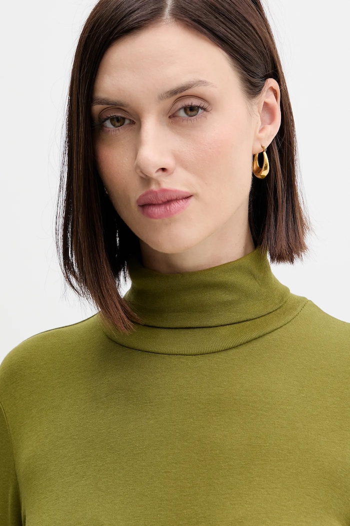 United Colors of Benetton longsleeve bawełniany zielony 3GA2E2224