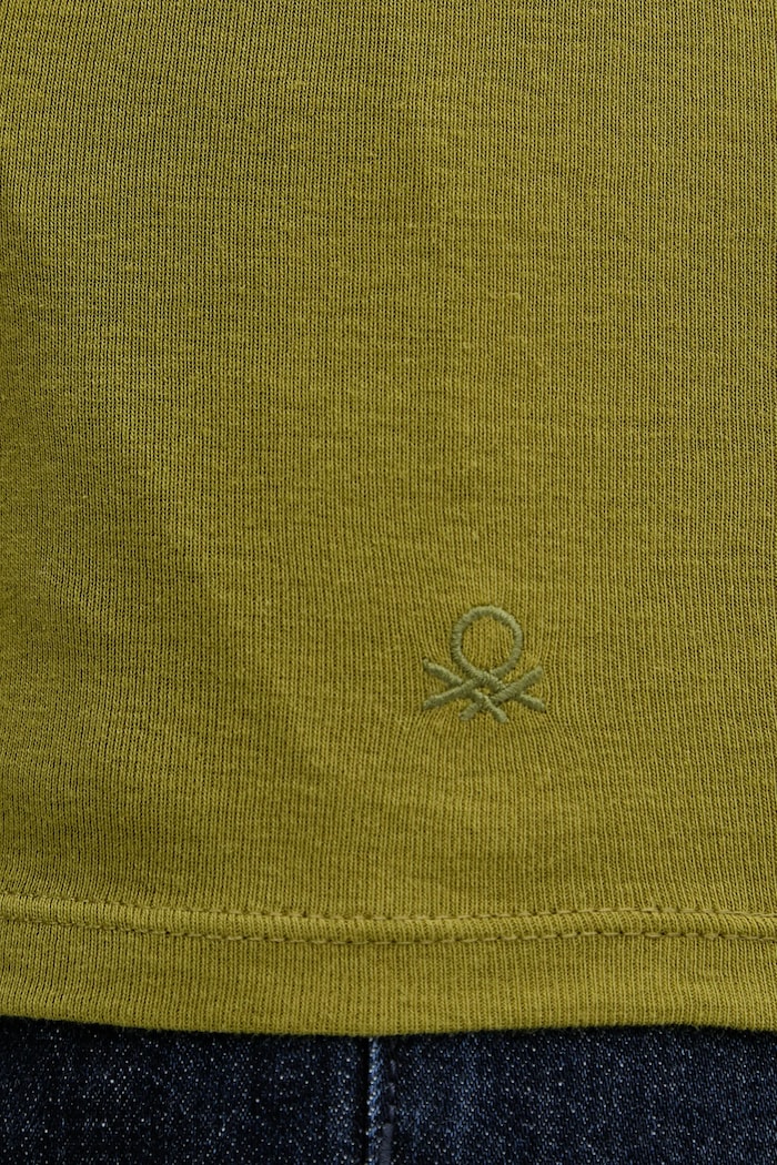 United Colors of Benetton longsleeve bawełniany 3GA2E2224 zielony