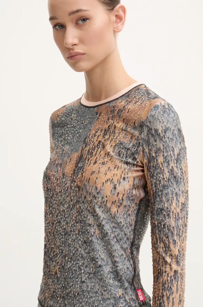 Diesel longsleeve T-CUTIE-LS szary A14595.0KMAQ