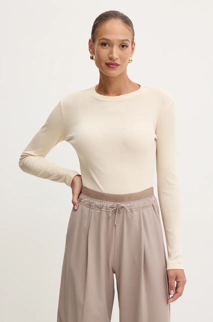 Ivy Oak Longsleeve bawełniany beżowy IO1100X2338