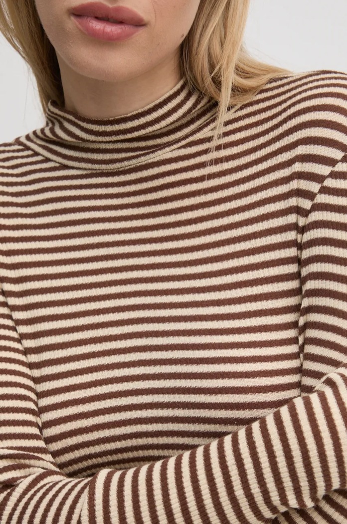 Памучна блуза с дълги ръкави Pepe Jeans ELIF бежов PL505946