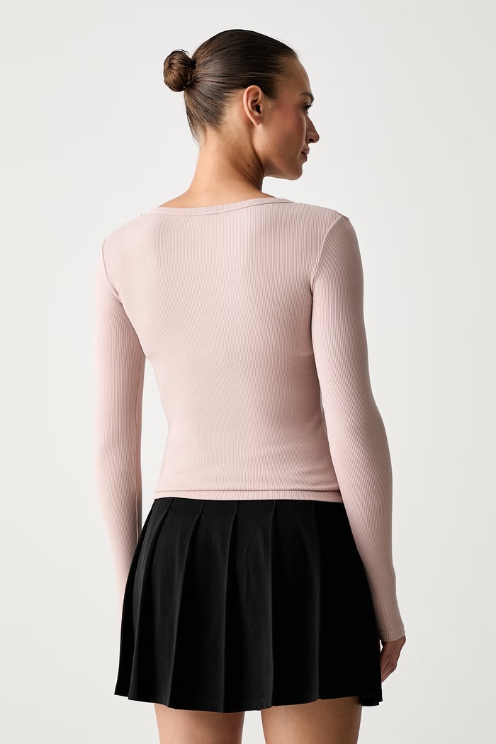 Odzież Guess longsleeve damski z bawełną V4BP07.K8RT2 różowy