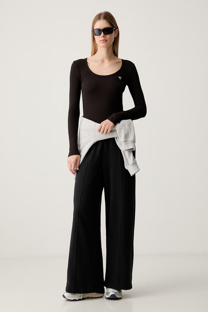 Guess лонгслив для женщин с хлопком V4BP07.K8RT2 коричневый AW25
