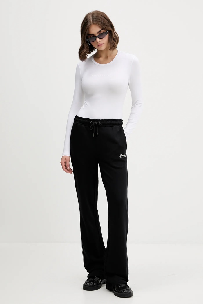 Tričko s dlhým rukávom Guess Jeans W4BP41.J1314 biela SS26