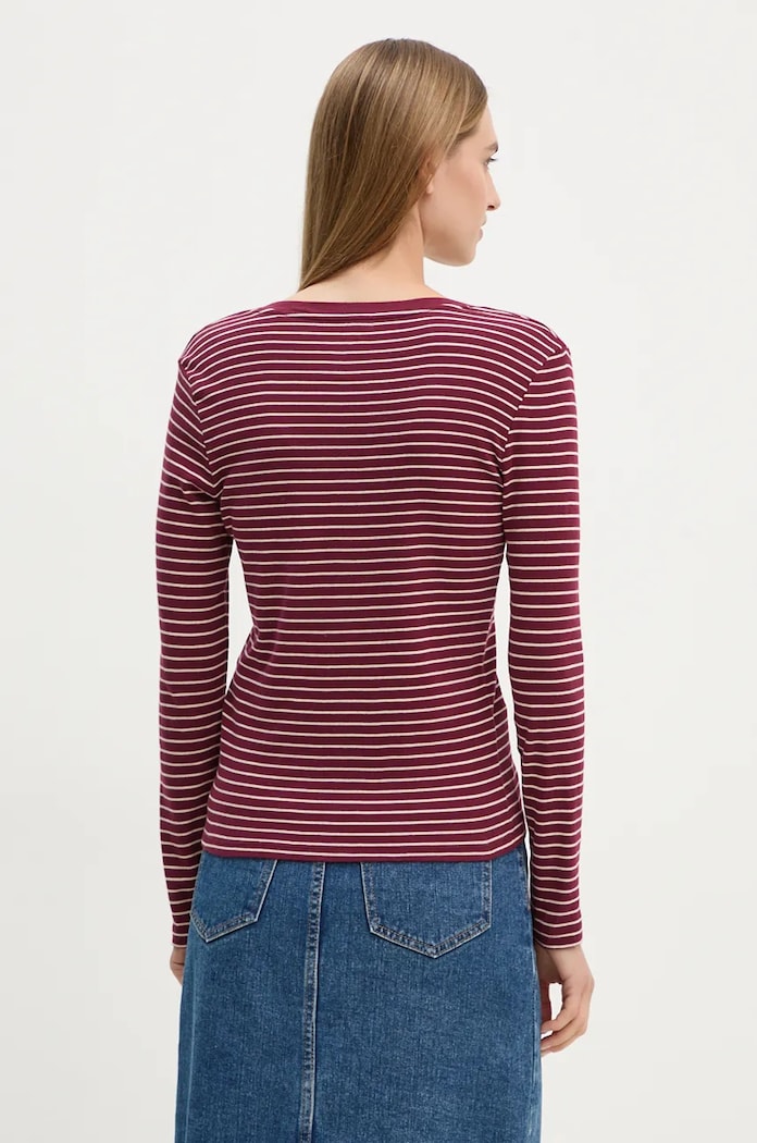 Îmbrăcăminte Levi's Longsleeve din bumbac A9330 burgundia