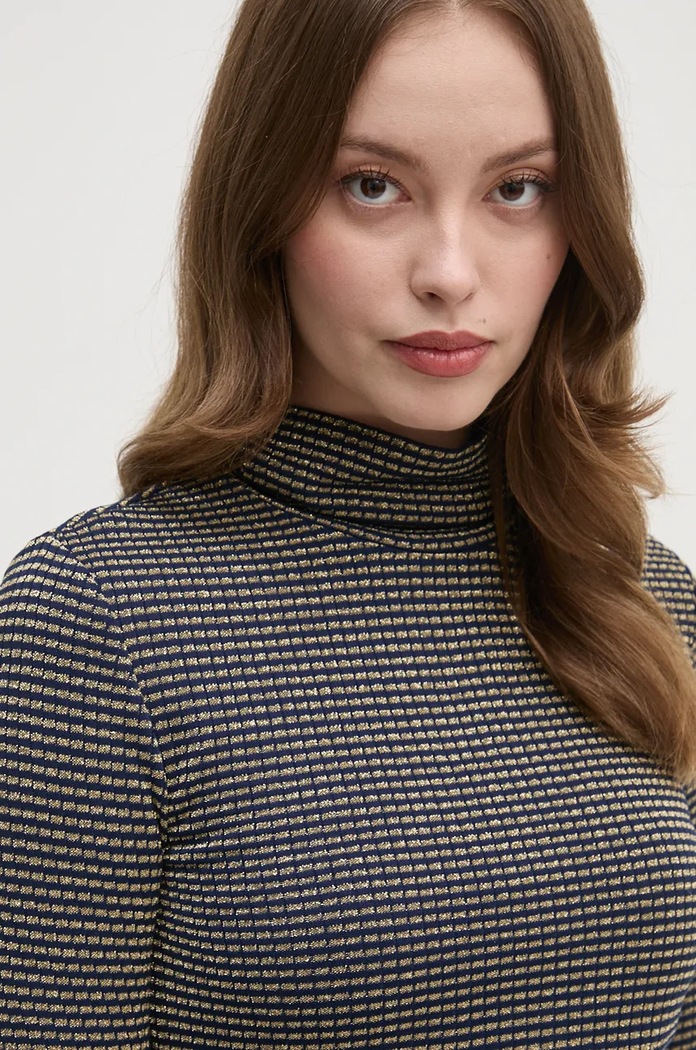 Tričko s dlouhým rukávem Tommy Hilfiger Tommy Hilfiger WW0WW42905 námořnická modř