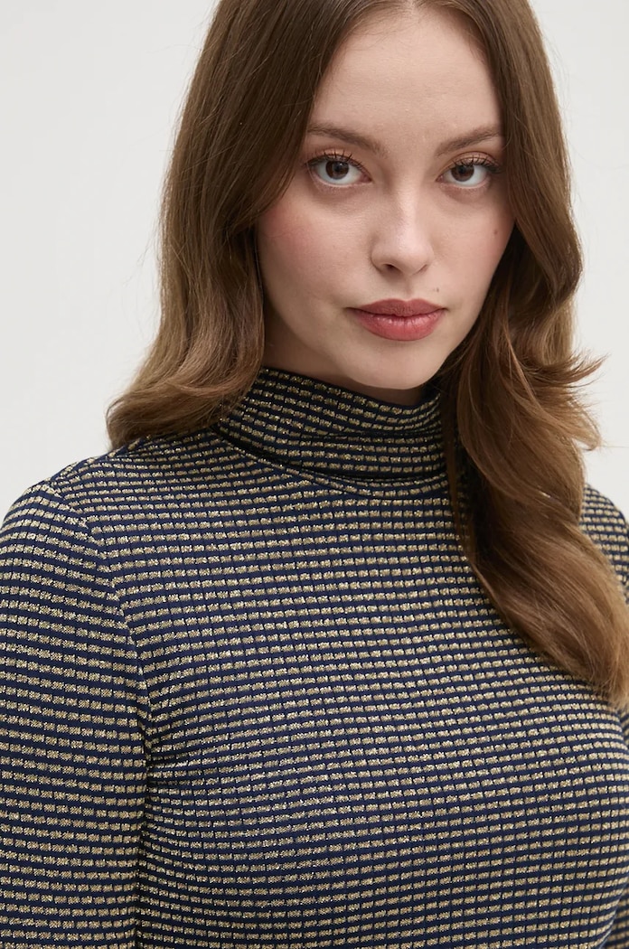 Tričko s dlouhým rukávem Tommy Hilfiger Tommy Hilfiger WW0WW42905 námořnická modř