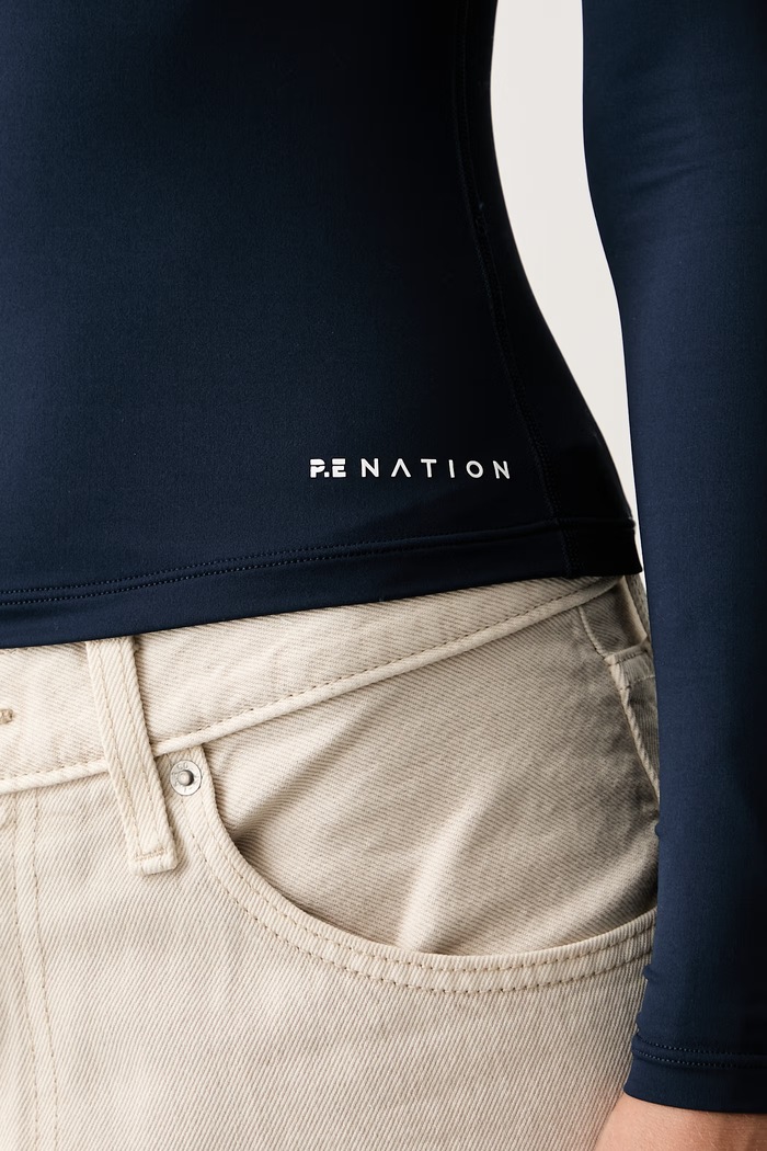 P.E Nation longsleeve pentru femei Foundation 243L265 bleumarin