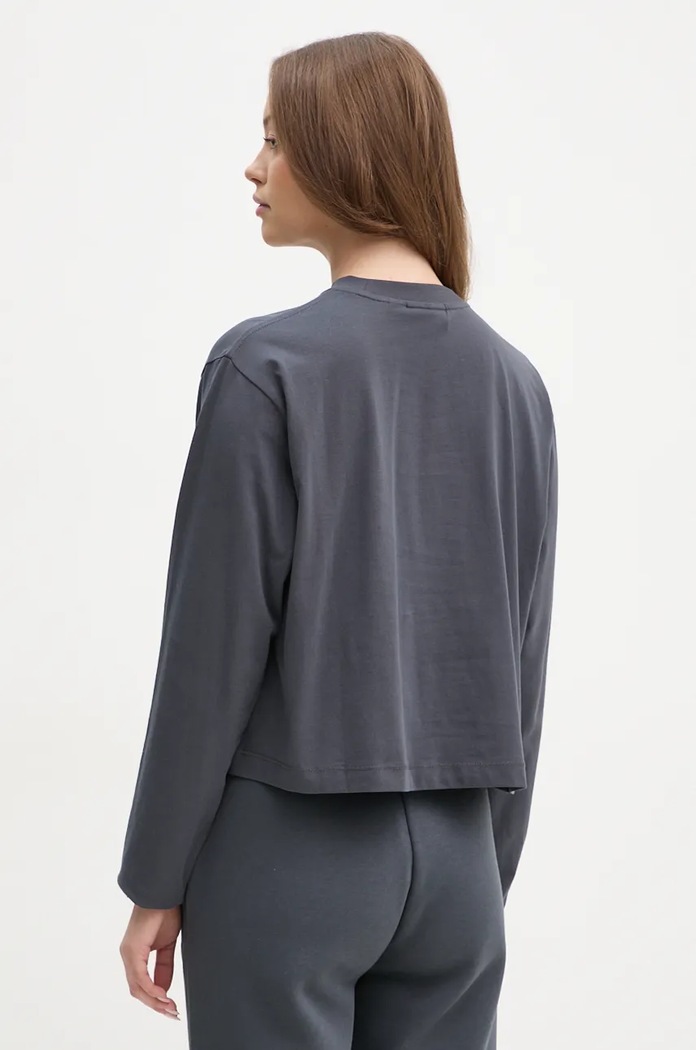Дрехи Calvin Klein Jeans Памучна блуза с дълги ръкави Calvin Klein Jeans J20J224200 сив