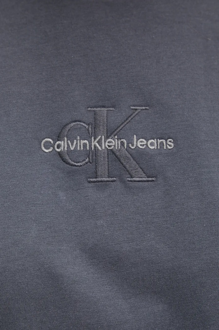 Памучна блуза с дълги ръкави Calvin Klein Jeans Calvin Klein Jeans сив J20J224200