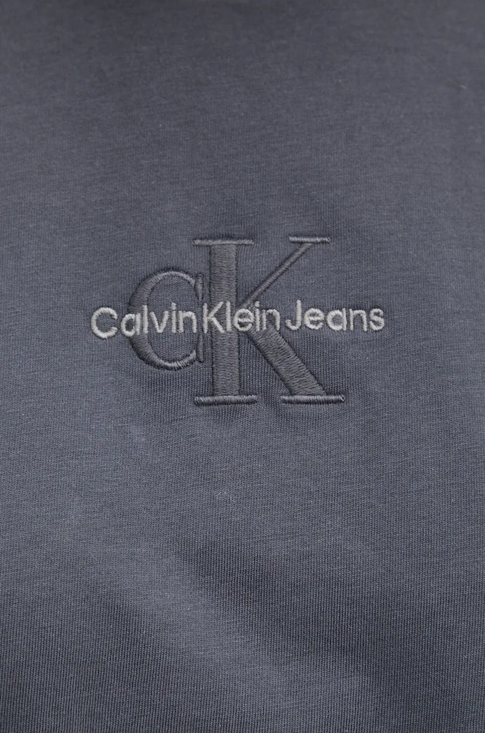 Памучна блуза с дълги ръкави Calvin Klein Jeans Calvin Klein Jeans сив J20J224200