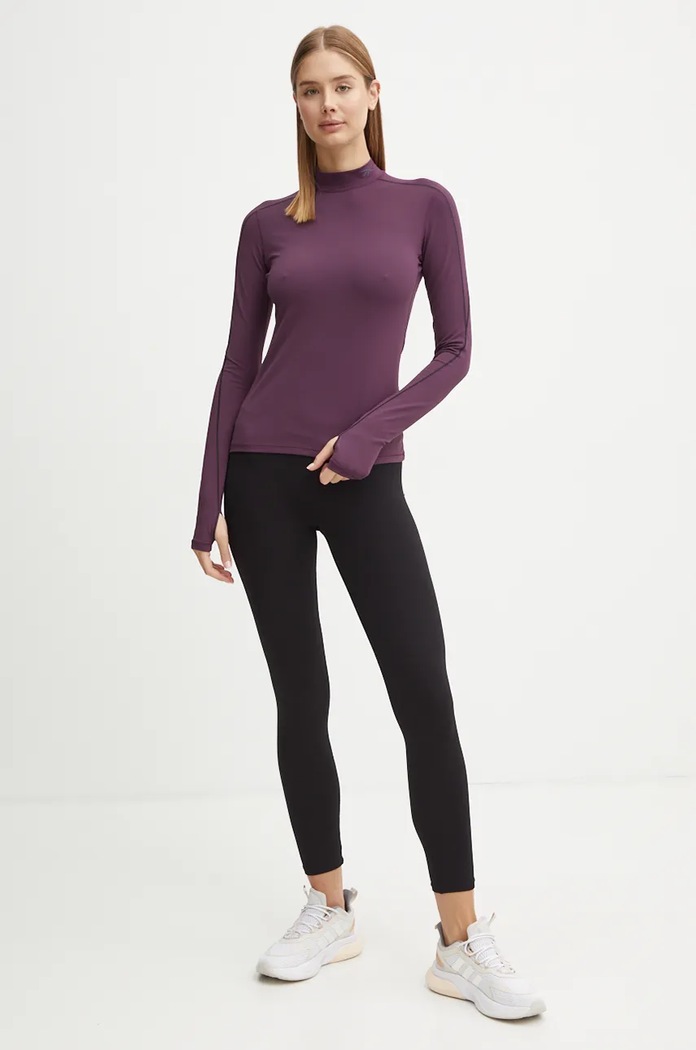 Tréningové tričko s dlhým rukávom Reebok 100205683 fialová AW24