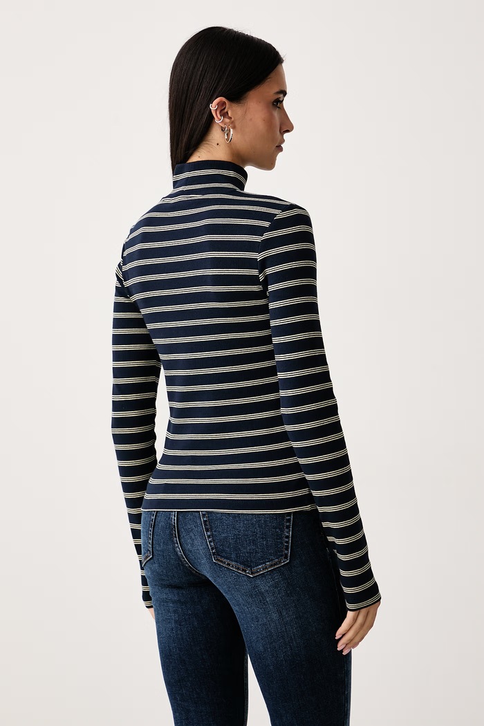 Odzież Tommy Jeans Longsleeve damski bawełniany DW0DW19830 granatowy