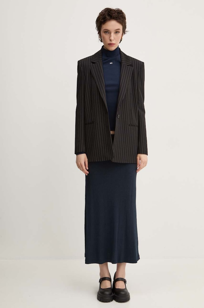 Tričko s dlouhým rukávem Tommy Jeans DW0DW19830 námořnická modř AW25