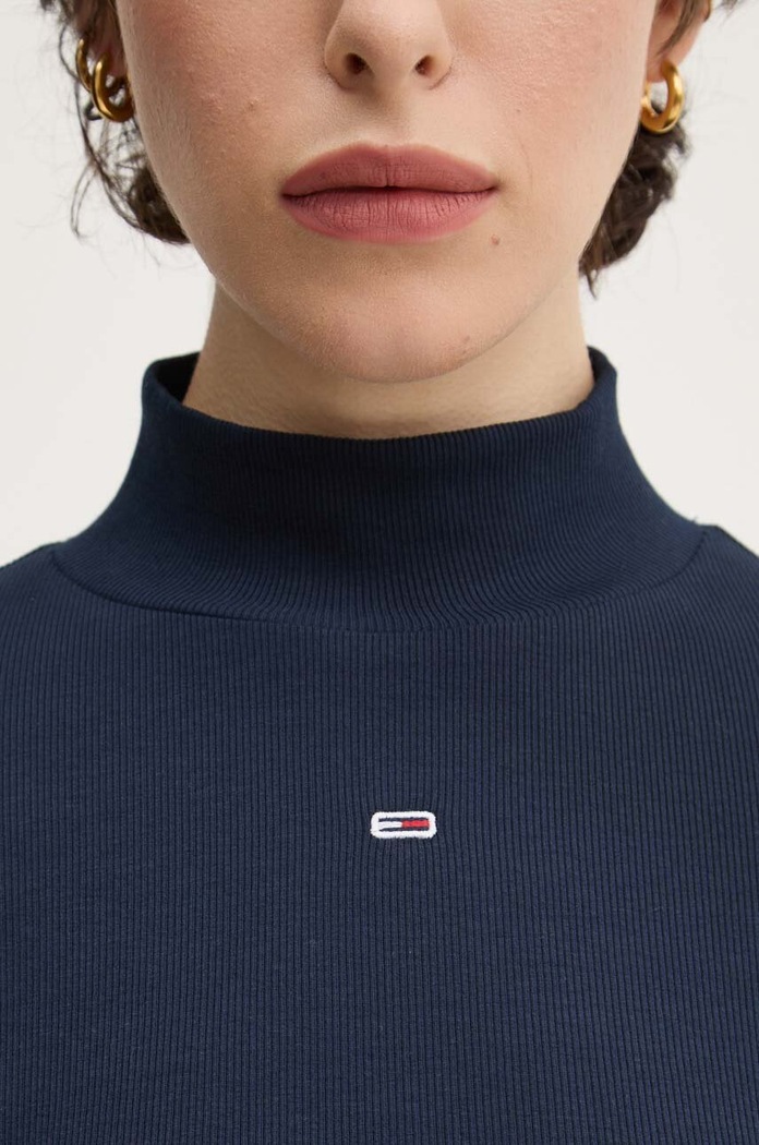 Tričko s dlouhým rukávem Tommy Jeans DW0DW19830 námořnická modř