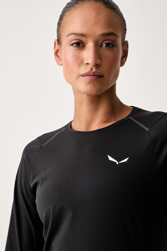 Salewa longsleeve sportowy damski Pedroc czarny 00.0000028697