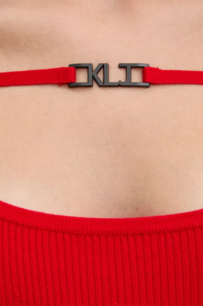 Πουλόβερ Karl Lagerfeld Jeans 246J2002 κόκκινο