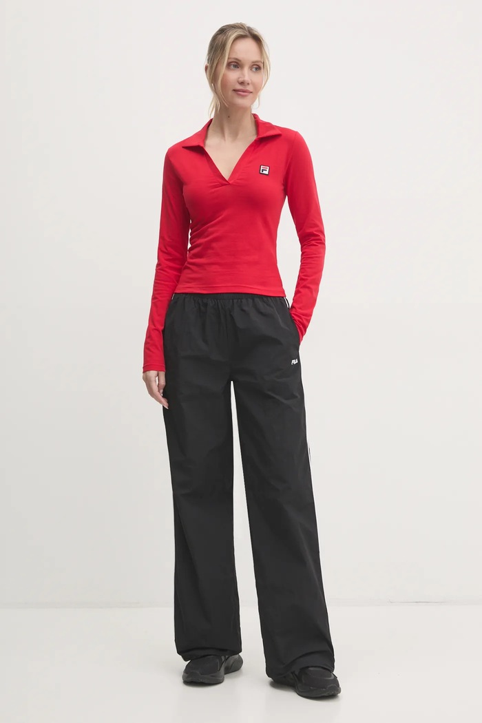 Μακρυμάνικο Fila Lee FAW0878 κόκκινο AW24