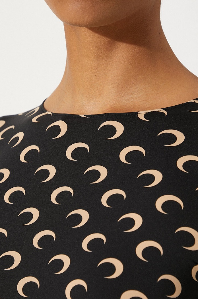 Majica dugih rukava Marine Serre Recycled Moon Jersey Second Skin Crewneck Top WTS006A.CJER0001