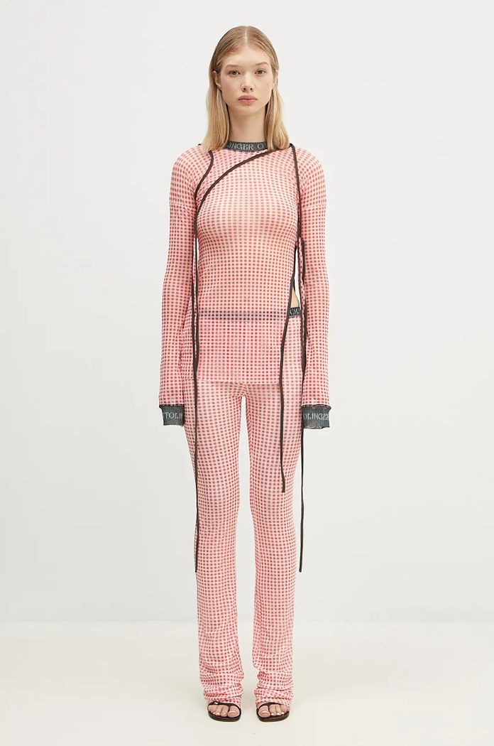 Ottolinger longsleeve shirt Mesh Deconstructed Longsleeve red 1010201821