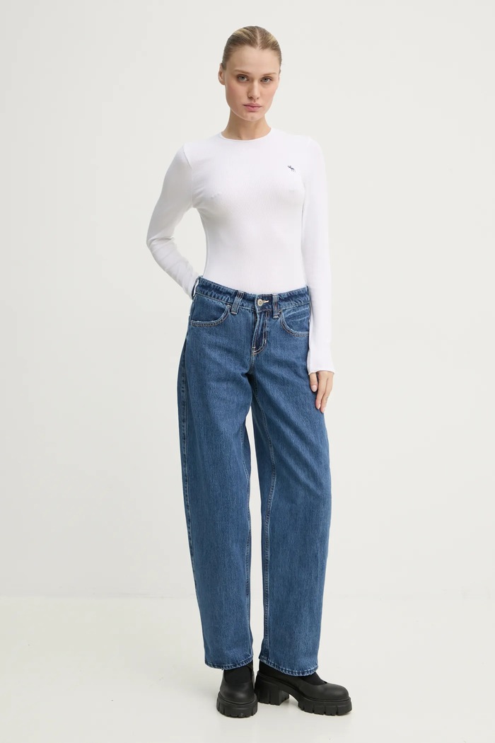 Oblečení Tričko s dlouhým rukávem Abercrombie & Fitch 2-pack KI139.4671.100 černá