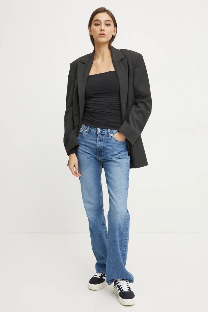 Tričko s dlhým rukávom Abercrombie & Fitch KI139.4893.900 čierna AW24