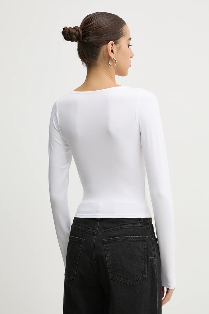 Oblečení Tričko s dlouhým rukávem Hollister Co. KI339.3626.100 béžová